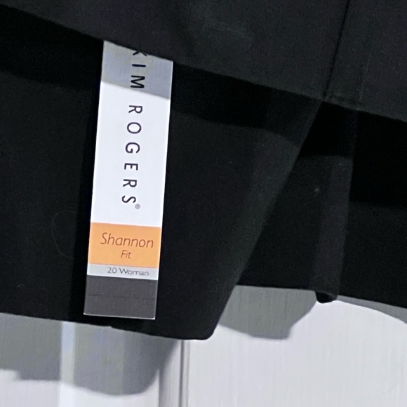 👖NEW KIM ROGERS SHANNON Fit Black Casual Pants Women Stretch Zip Closure 20W NWT - Picture 3 of 9
